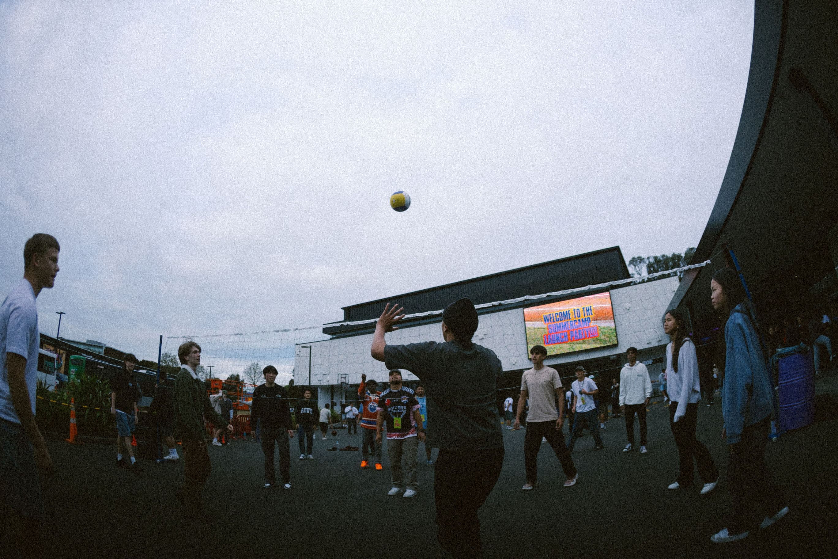 Youth playing volleyball at EPIC All In