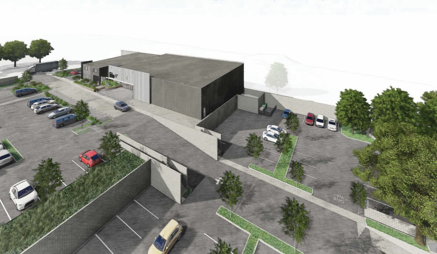 Renders for the outside of the new LIFE West campus