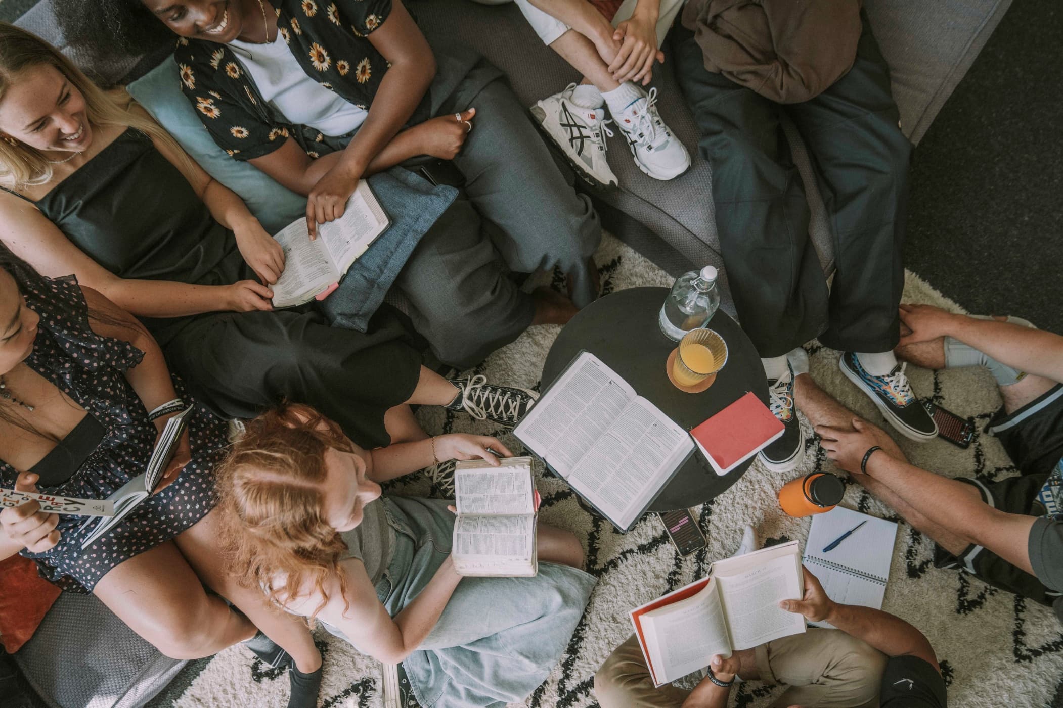 Group doing bible study